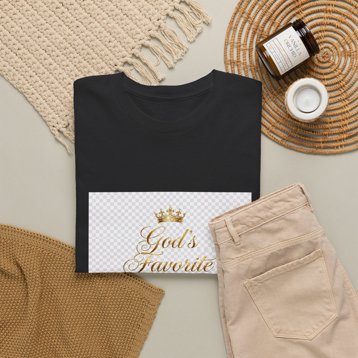 God's Favorite - Elegant Gold Script Tee